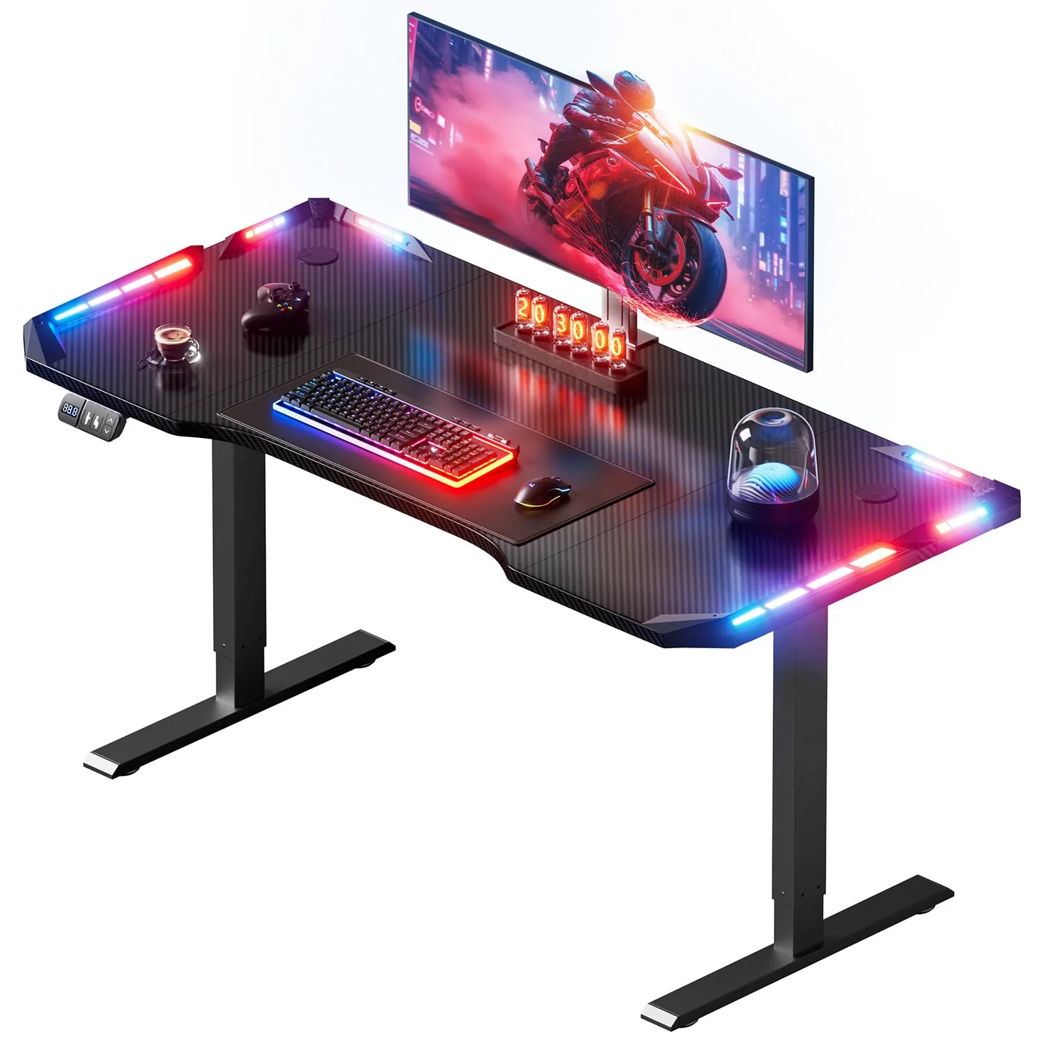 Escritorio SOLAVERO Elevable LED 120x60cm